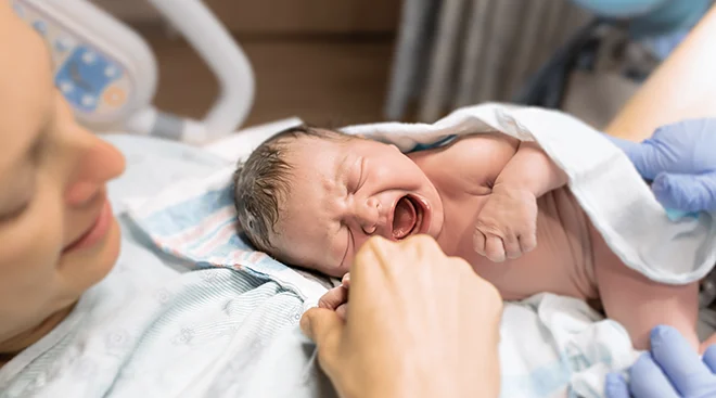 newborn baby in hospital