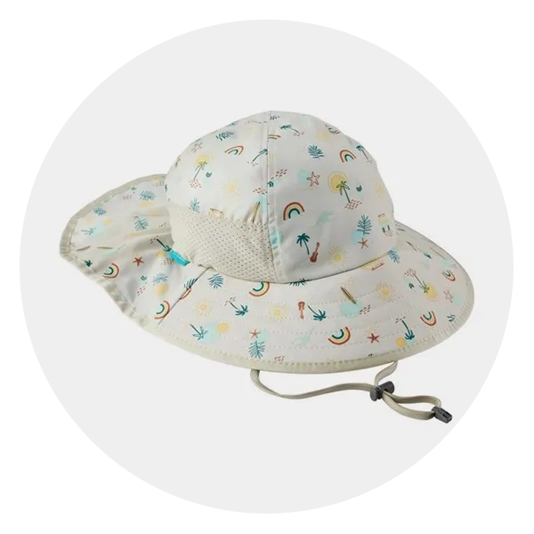 Kids Cotton Bucket Hats, Blue Stripes for Toddlers