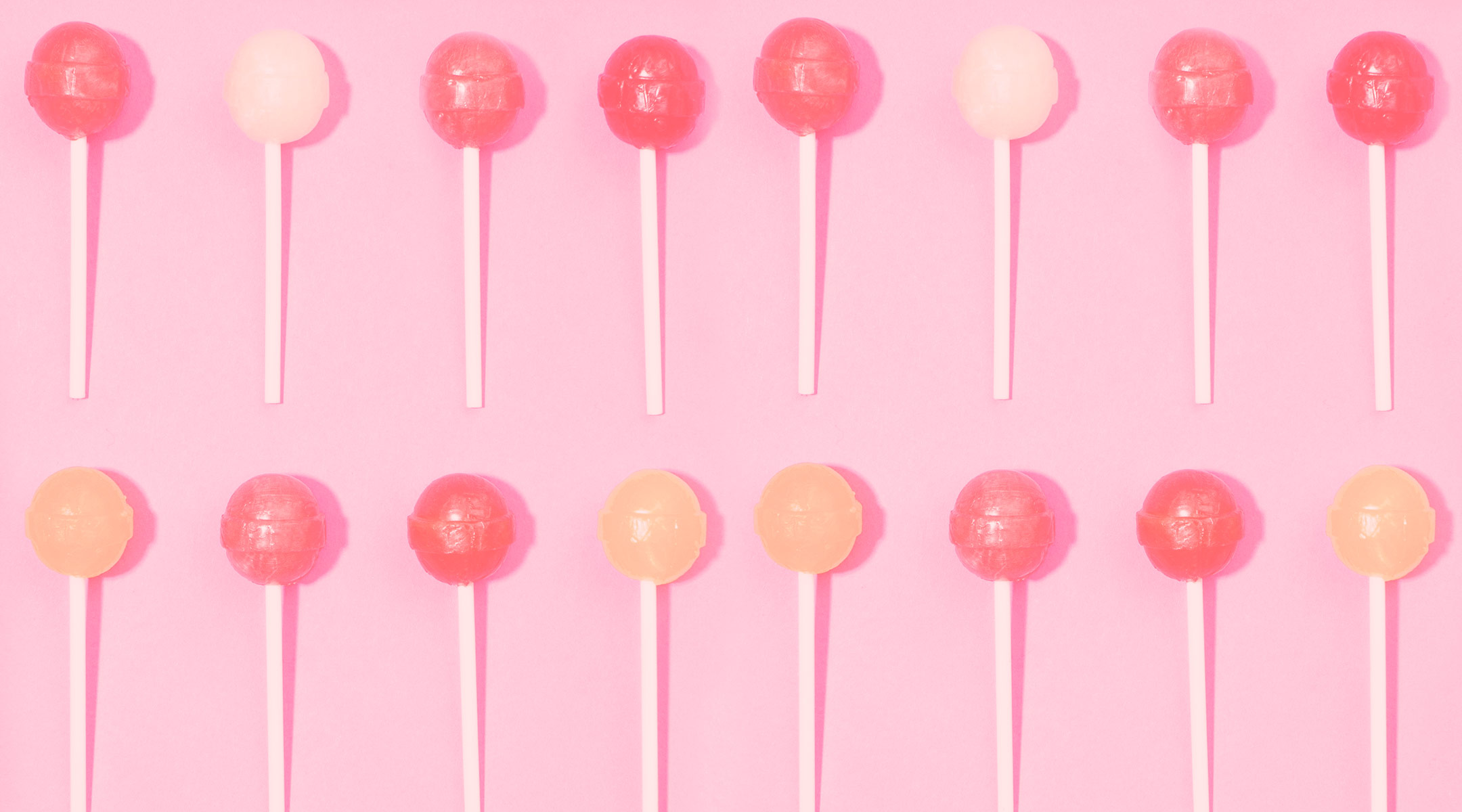 two rows of lollipops shot overhead