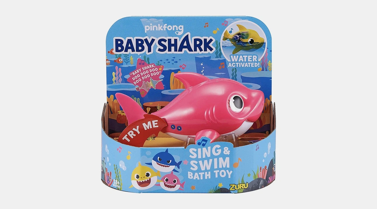  Pinkfong Baby Shark Bath Squirters 2 Pack, Baby Shark
