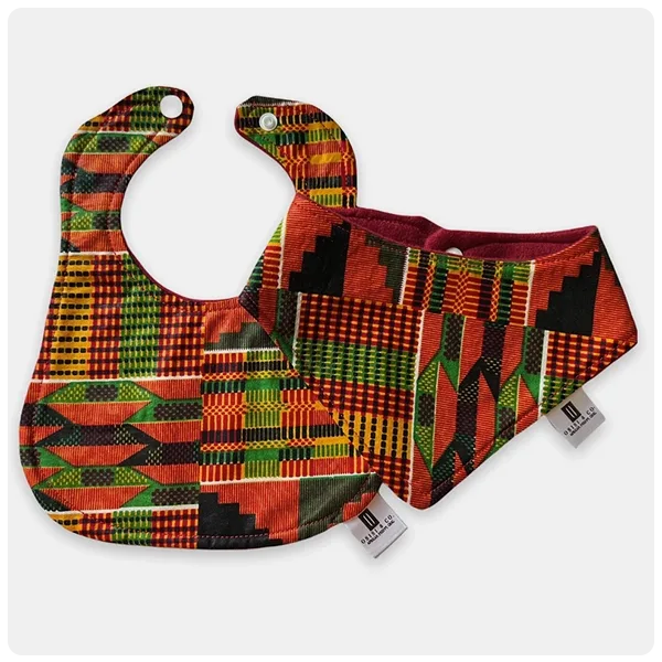 Osisi & Co. Classic Kente Bib Gift Set