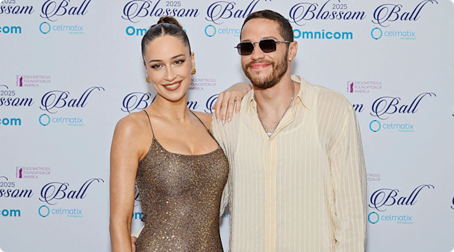 Elsie Hewitt and Pete Davidson attend the 13th Annual Blossom Ball at The Pierre Hotel on May 15, 2025 in New York City