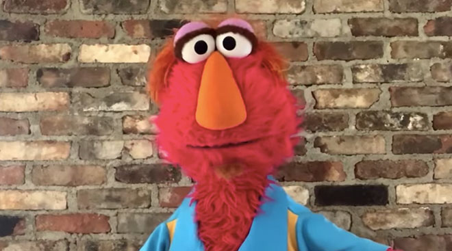 elmo's dad gives tired parents a message to take a deep breath