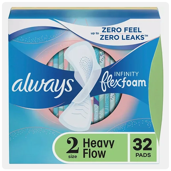 Always Infinity Feminine Pads, Heavy Flow Absorbency  