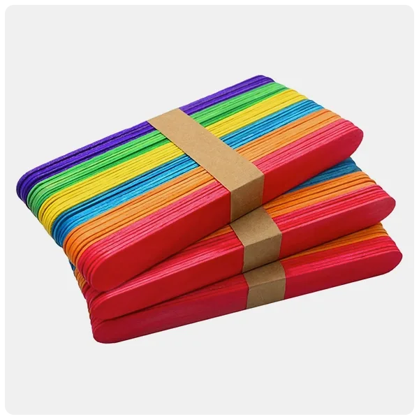 WISYOK Colored Jumbo Wooden Craft Sticks