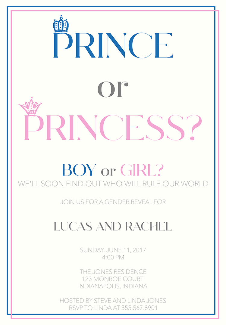 princess baby shower invitation wording