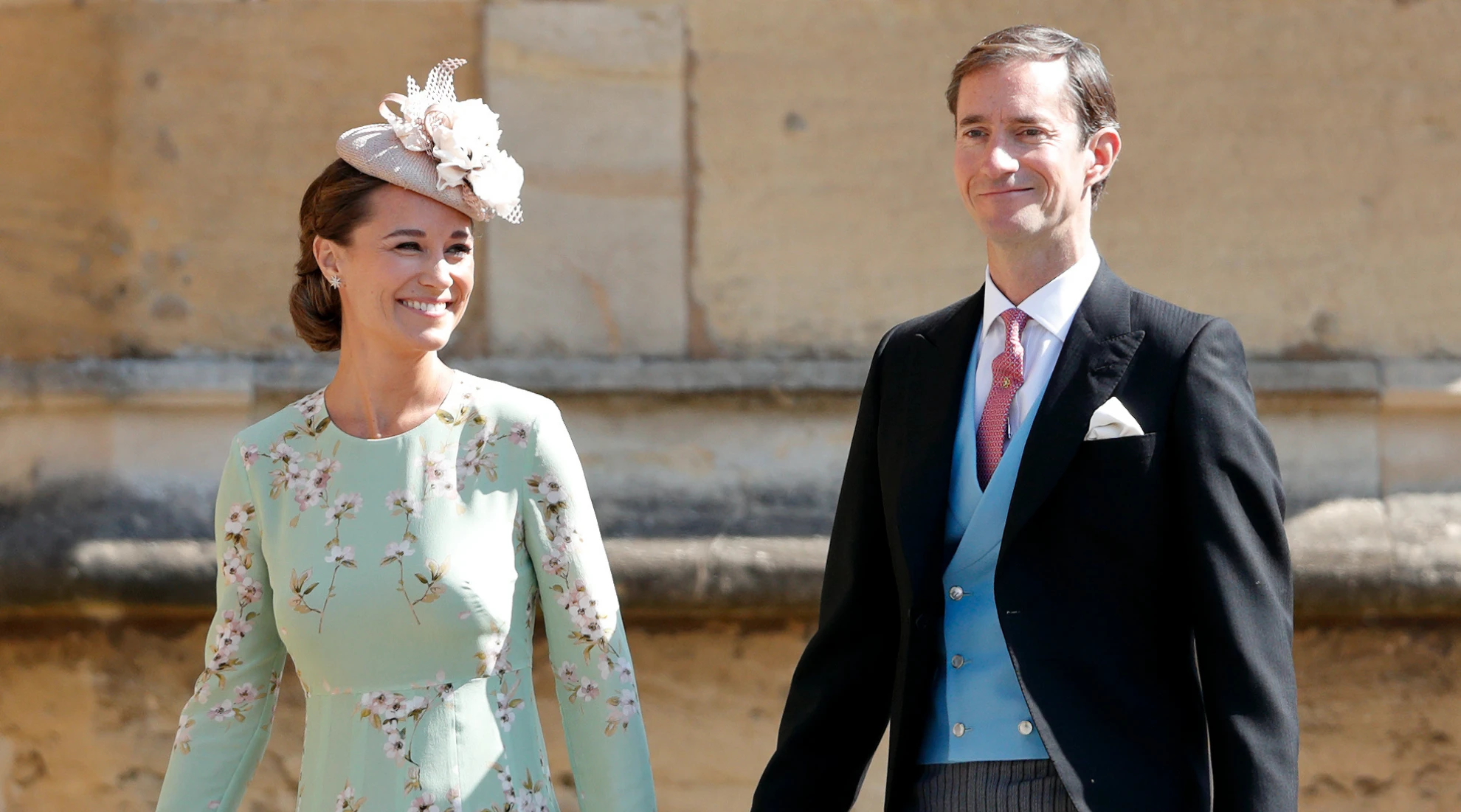 Pippa Middleton walking with husband James Matthews