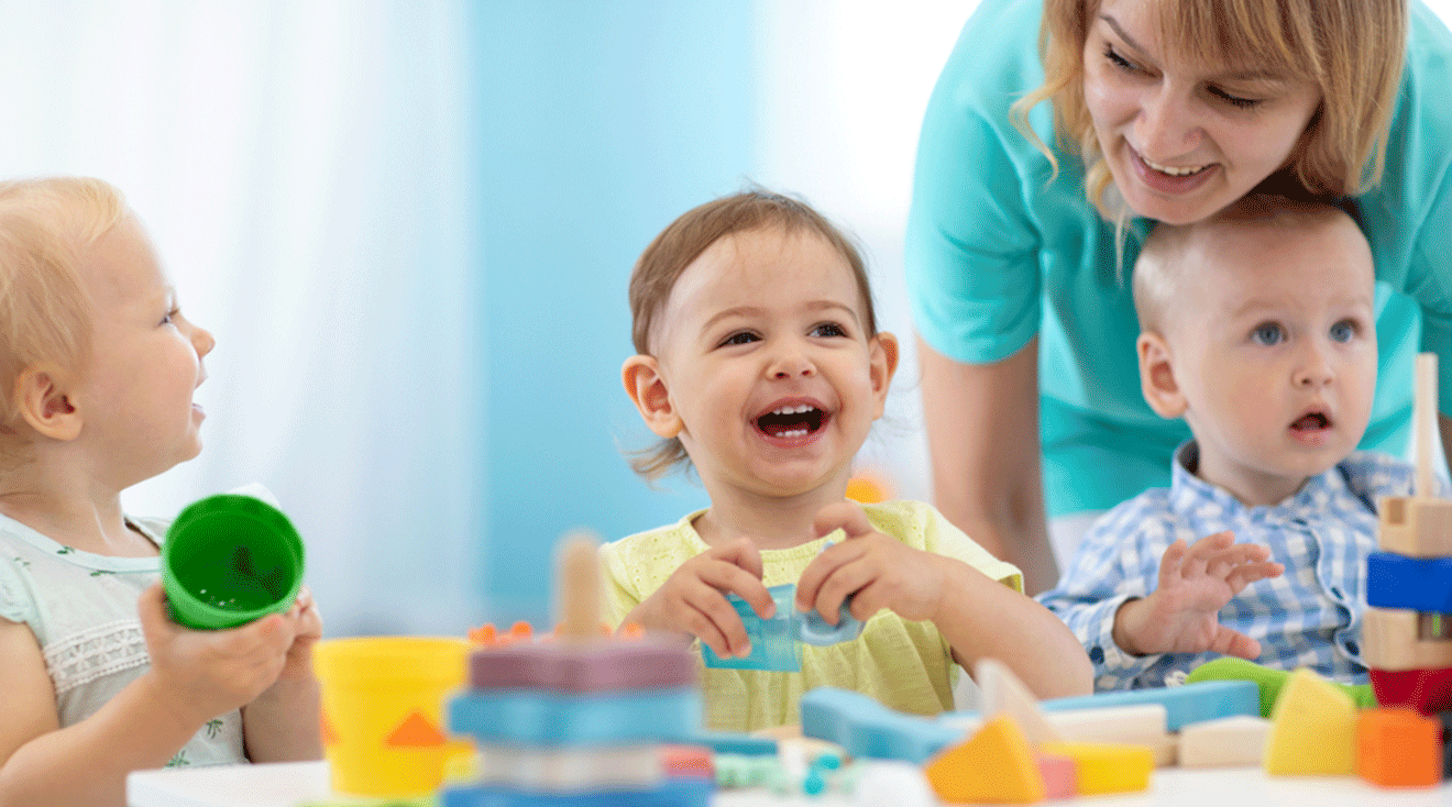 babies having fun at daycare