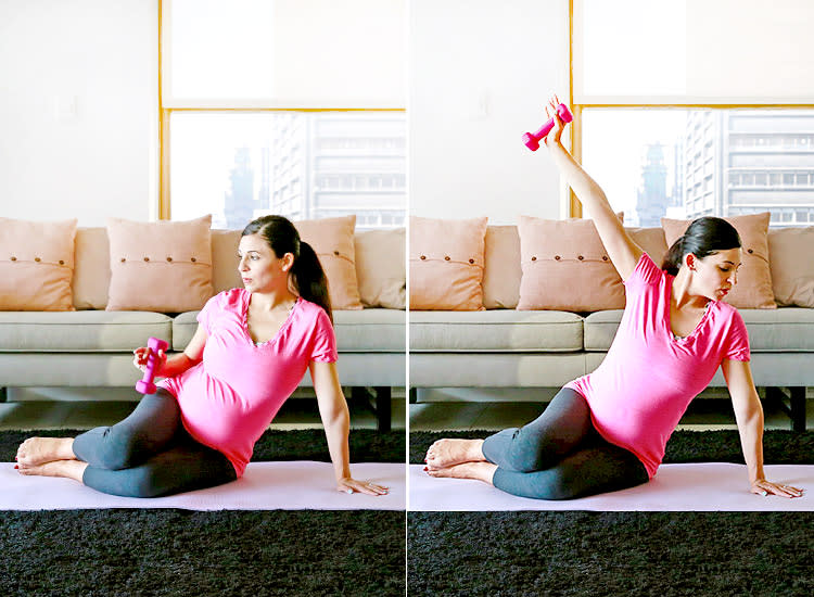 Exercise for pregnant woman. Sport during pregnancy. Idea of