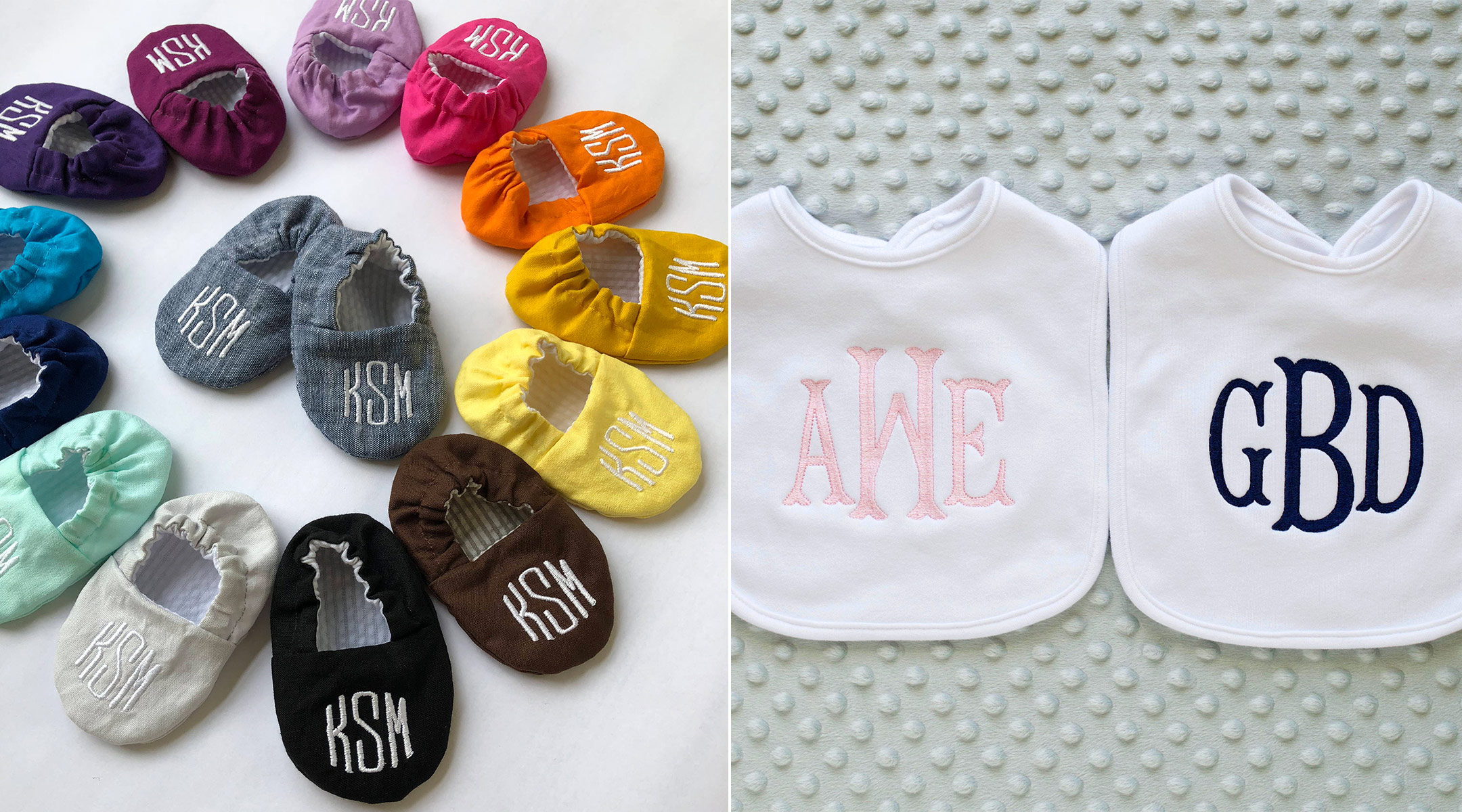 monogrammed baby shoes