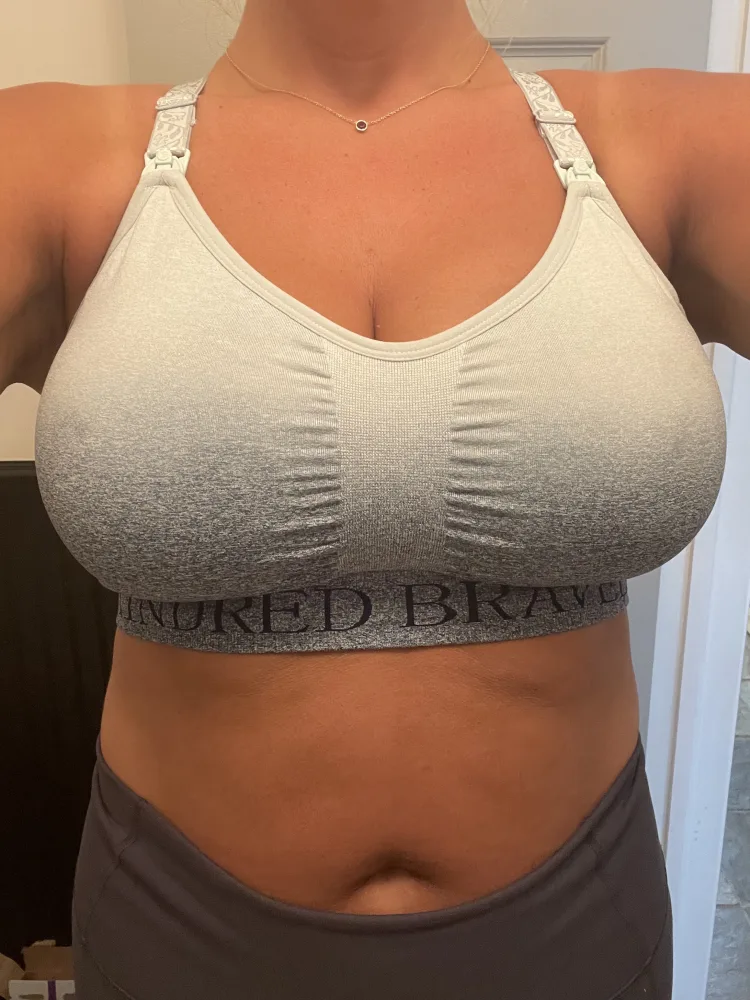 So here for a sports bra that is pretty, supportive and evens out the chest  situation as I'm mid-weaning and only feeding from one side…