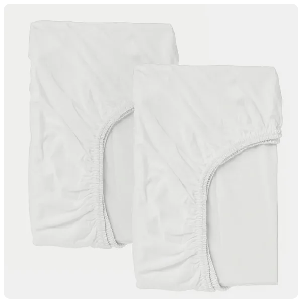 IKEA LEN Crib Fitted Sheet, 2 Pack