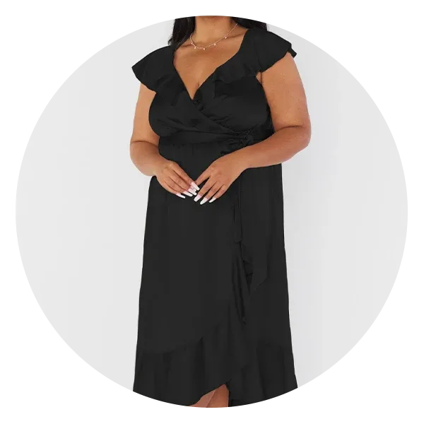 Show Me Your Mumu Samantha Ruffle Wrap Dress