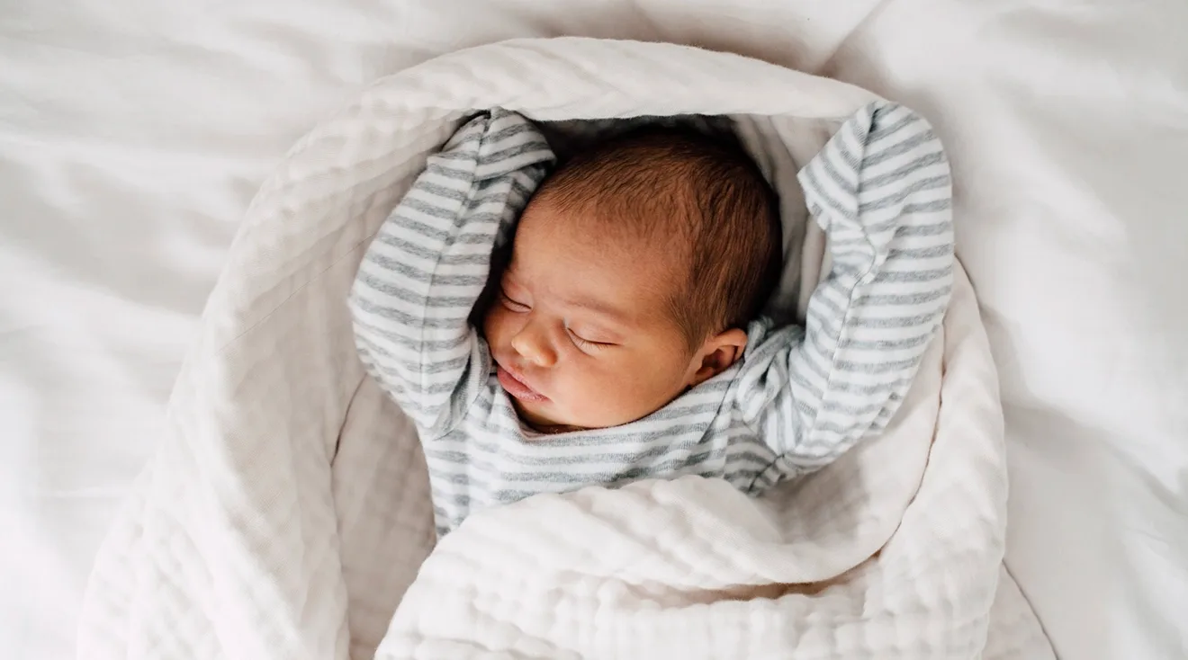 sleeping newborn baby