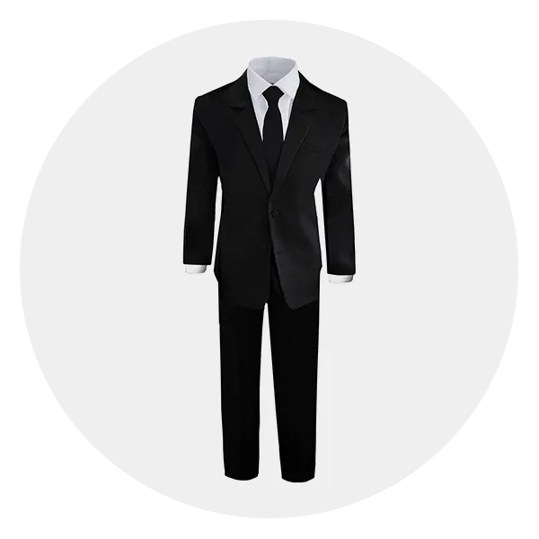 Black n Bianco Boys' Formal Black Suit
