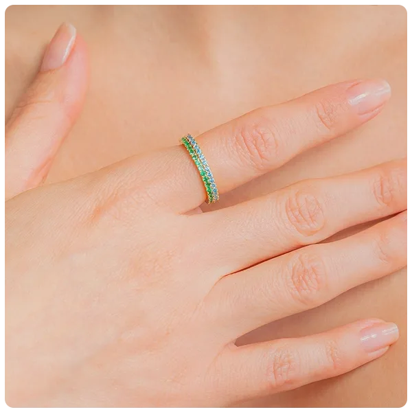 Mint & Lily Birthstone Eternity Stacking Ring