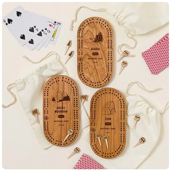 Uncommon Goods Heather Peel National Parks Travel Cribbage Set