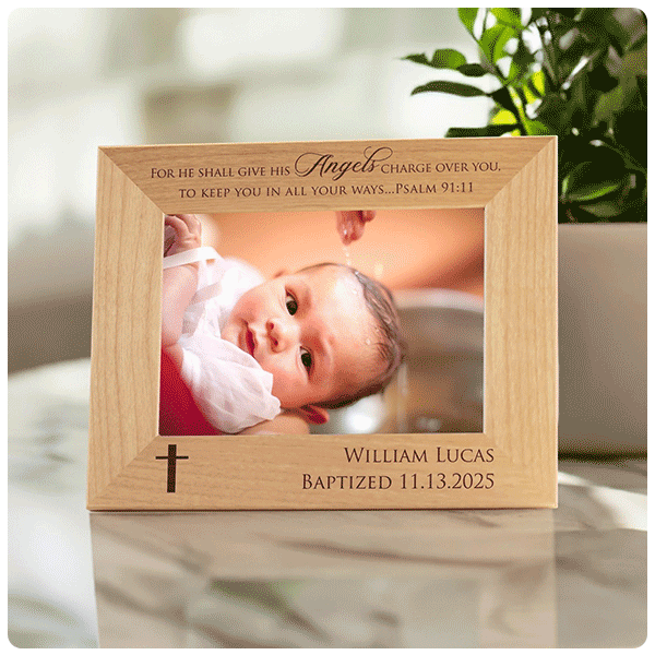 Lifetime Creations Personalized Baptism Picture Frame