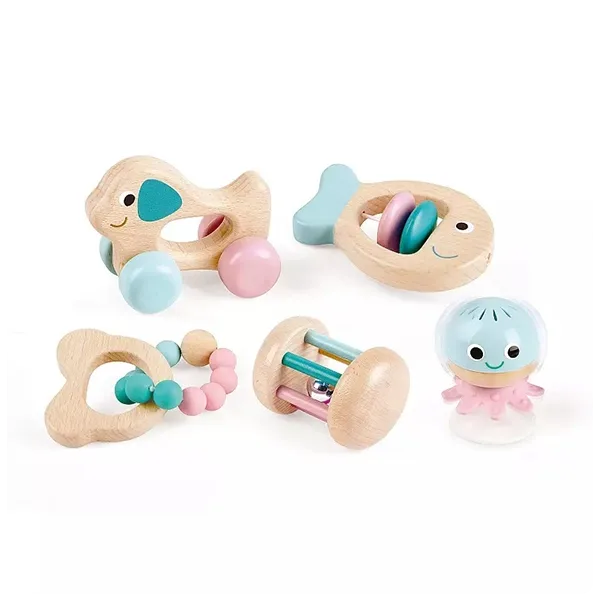 Hape Wooden Multi-Stage Sensory 5 PCs Gift Set