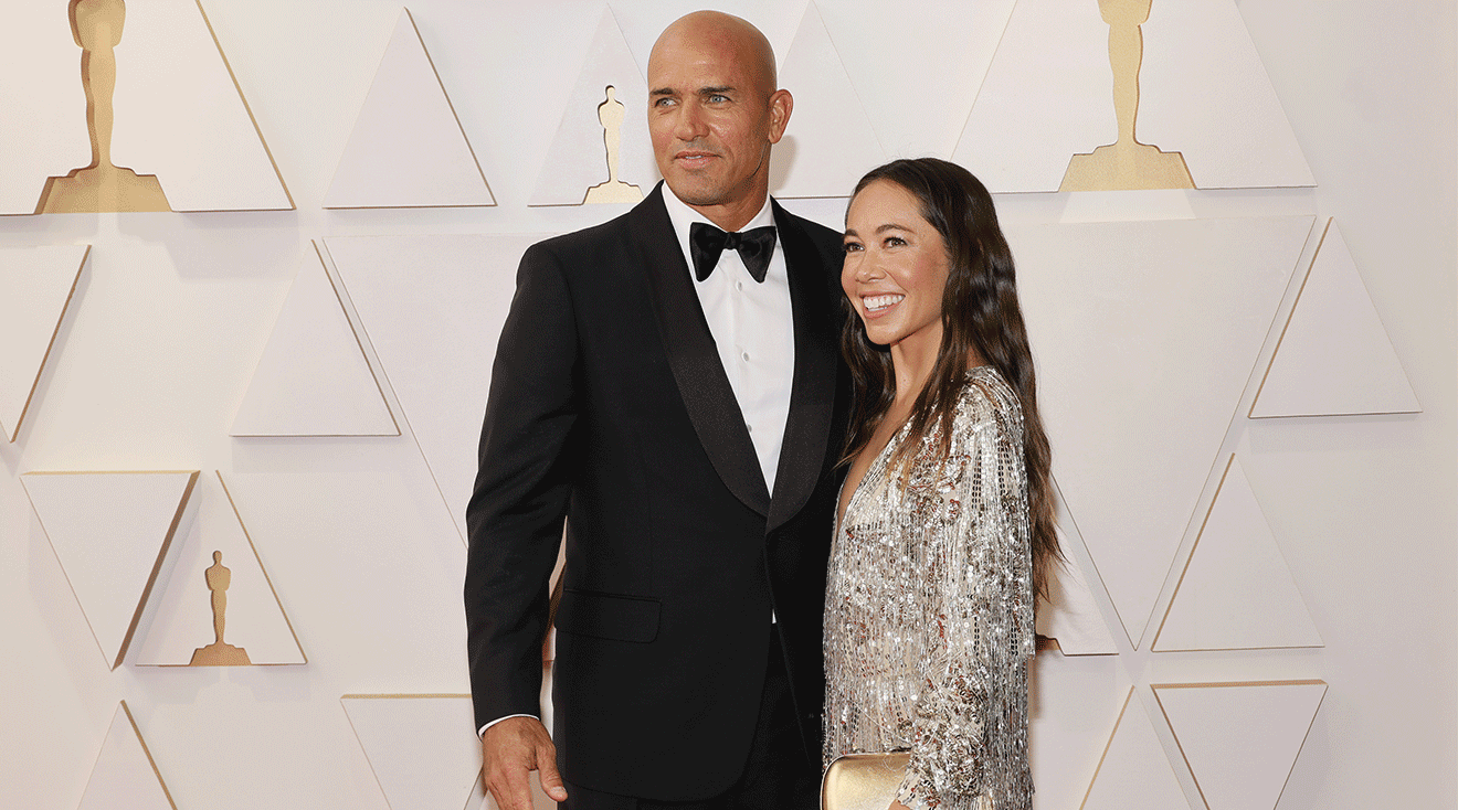 Kelly Slater and Kalani Miller attend the 94th Annual Academy Awards at Hollywood and Highland on March 27, 2022 in Hollywood, California.