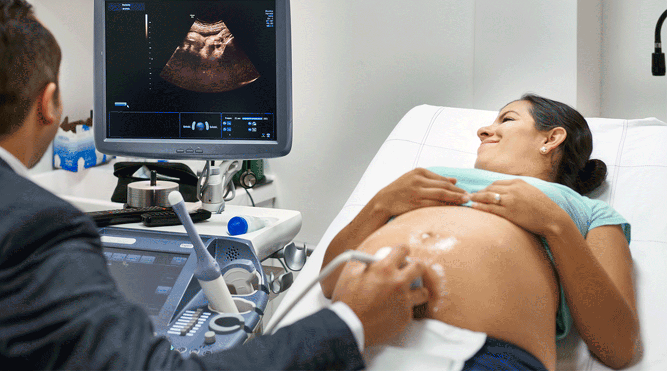 pregnant woman getting an ultrasound