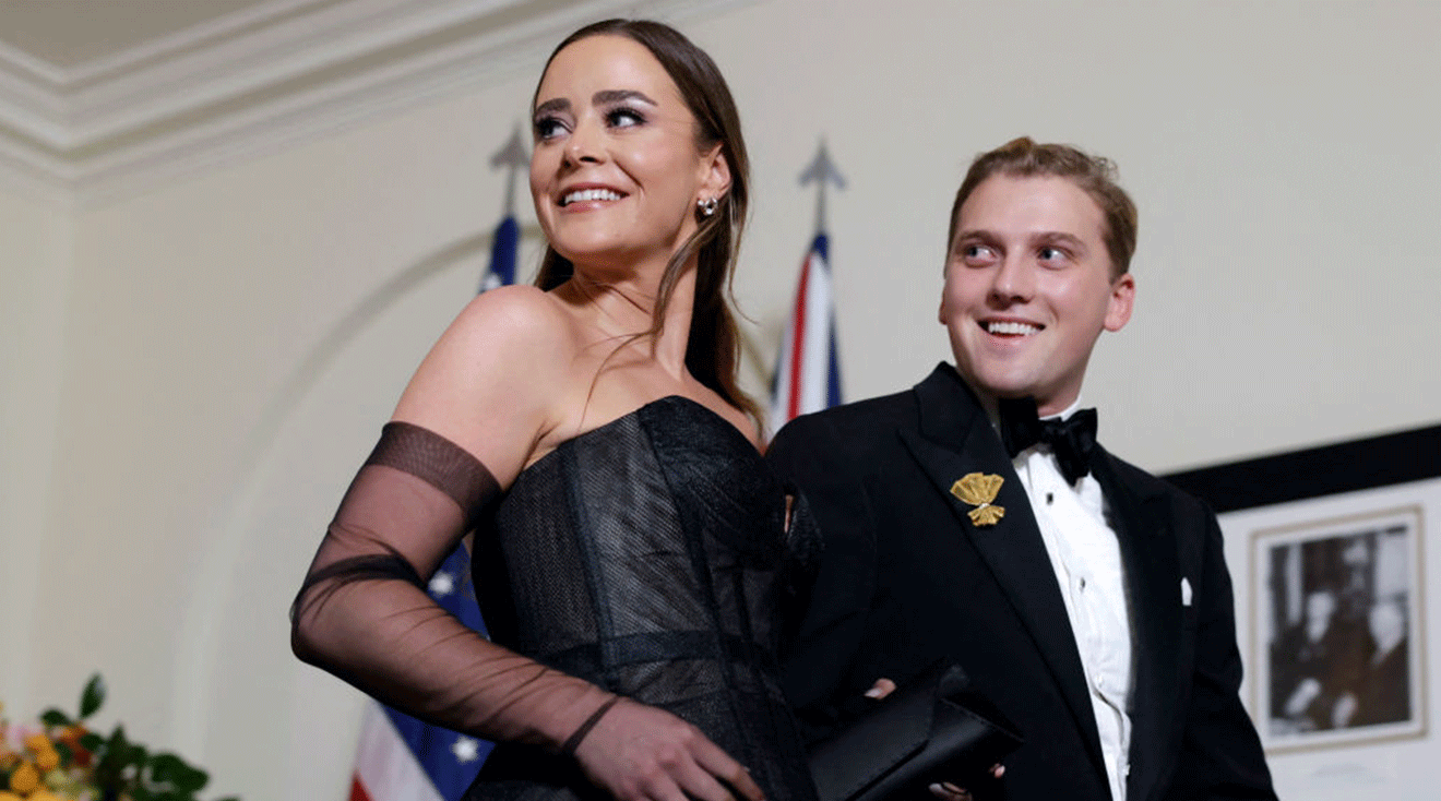 Naomi Biden and her husband Peter Neal arrive for a State Dinner in honor of Australia's Prime Minister Anthony Albanese and Jodie Haydon, at the Booksellers Room of the White House in Washington, DC on October 25, 2023