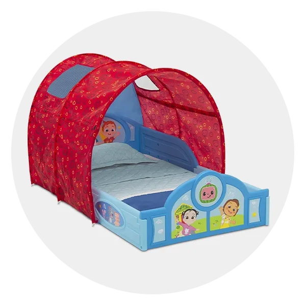 CocoMelon toddler bed with tent 