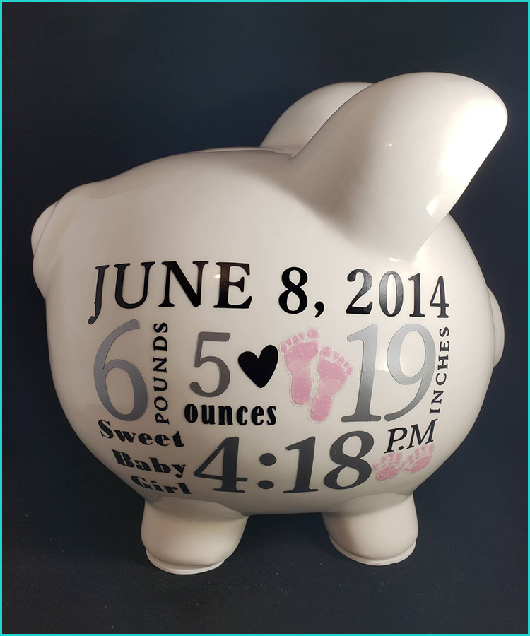 Personalized Unicorn Girls Room Decor Birthday Gift Savings Piggy Bank 