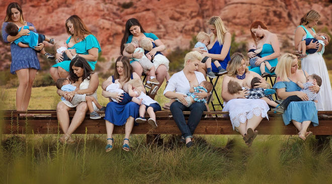 Breast-feeding selfies, portraits, let new moms flaunt nursing pride