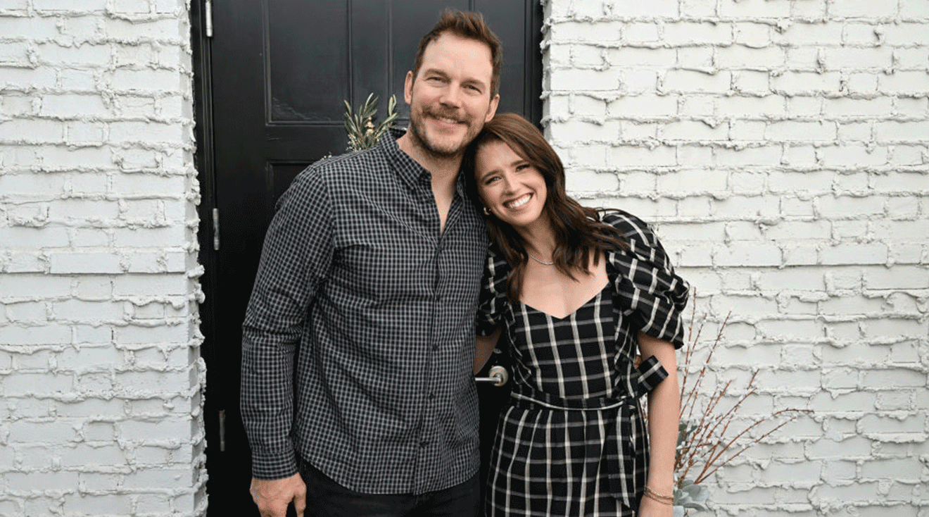 Chris Pratt and Katherine Schwarzenegger attend Cleobella x Katherine Schwarzenegger event at The Coast Lounge at Palisades Villages on November 04, 2023 in Pacific Palisades, California