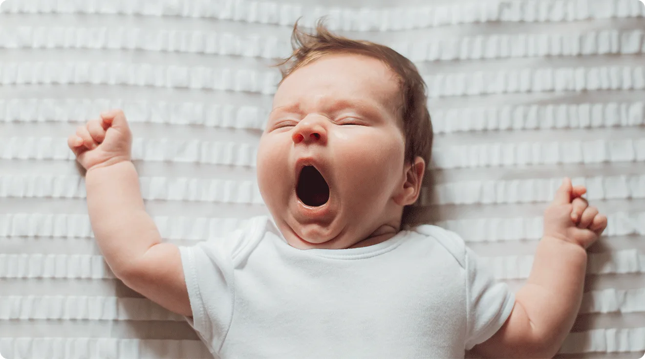 baby yawning