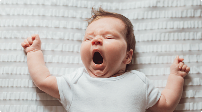 baby yawning