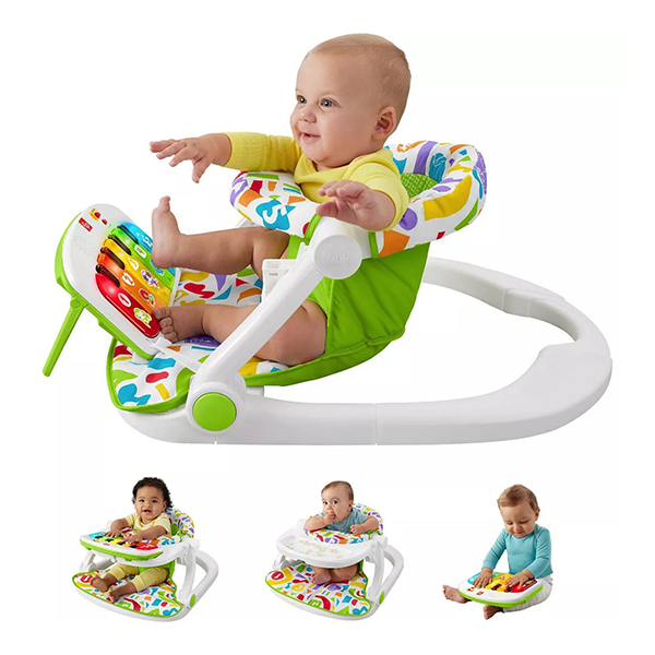 Fisher-Price Kick & Play Deluxe Sit-Me-Up Seat Portable Chair & Learning Toy