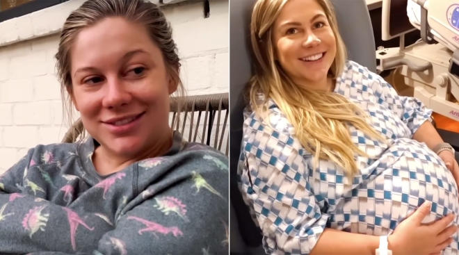 shawn johnson in labor for 22 hours.