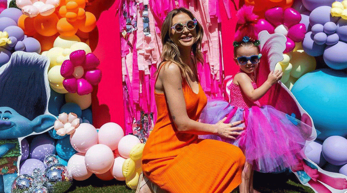 lala kent at her daughter's third birthday party