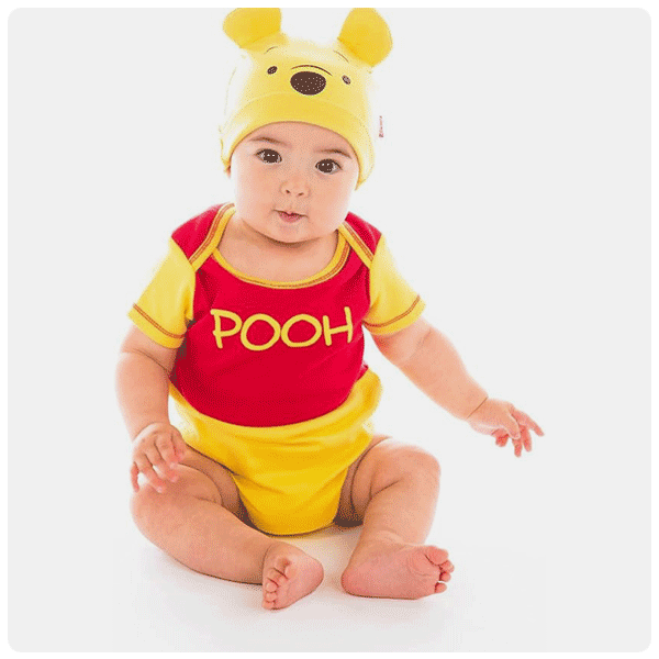 Disney Pooh Bear Baby Bodysuit with Hat 