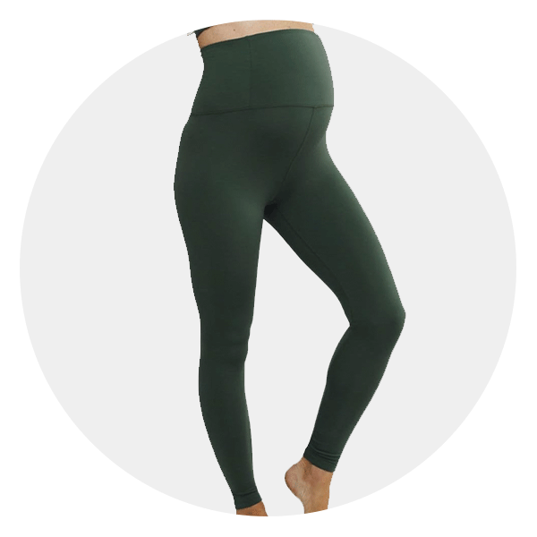 Tapered Band Essential Solid Highwaist Leggings in Navy