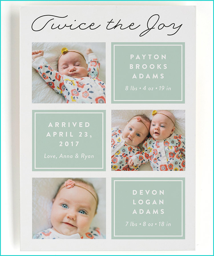 twin baby boy announcements