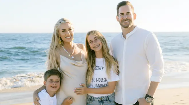 Heather rae el moussa and family on the beach