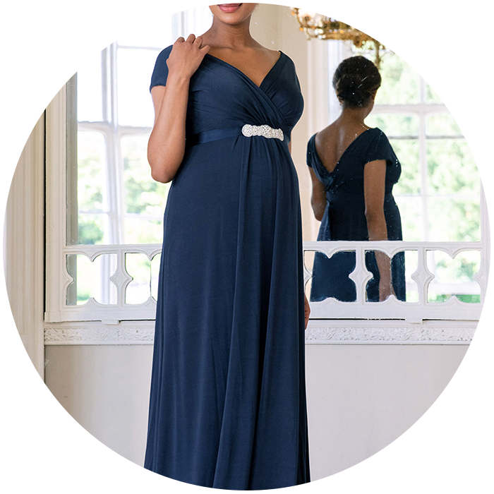 blue dresses for pregnant ladies