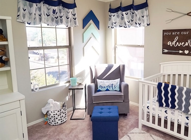 Baby boy room 2024 ideas grey and blue