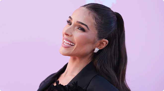 Olivia Culpo at the Victoria's Secret Fashion Show held at the Brooklyn Navy Yard on October 15, 2024 in New York, New York