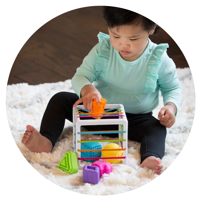 Baby Sensory Bin Shape Sorter Toys Sensory Toys for Autistic Children Developmental Stem Toys Baby Toys 9 10 12-18 Months Birthday Gift for 1 Year Old