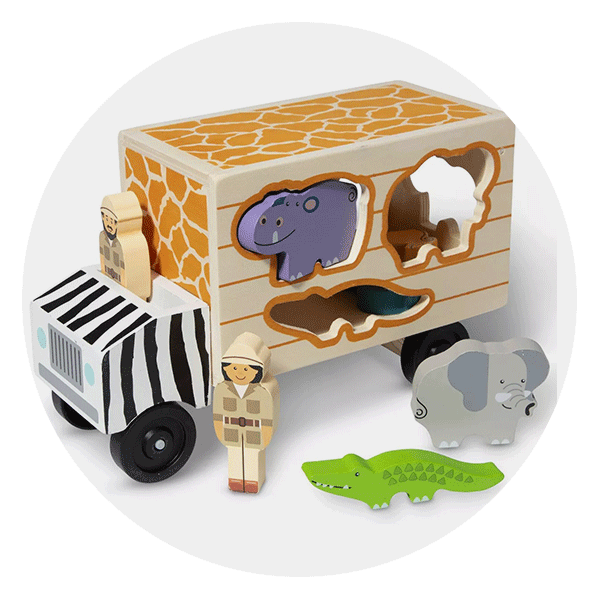 Melissa & Doug Animal Rescue Shape-Sorting Truck