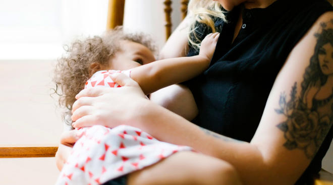 Moms breastfeeding older children