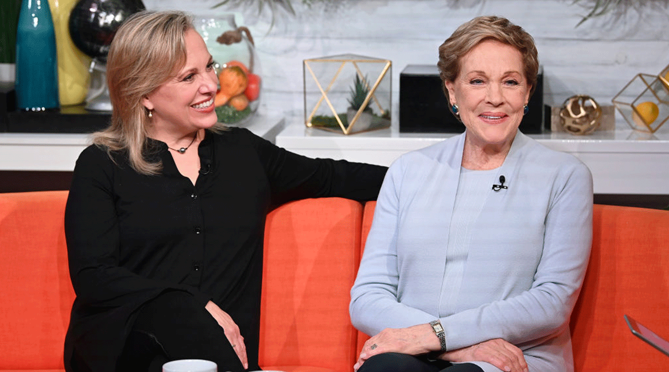 Julie Andrews and her daughter Emma Walton Hamilton on BuzzFeed's "AM To DM" on October 15, 2019 in New York City