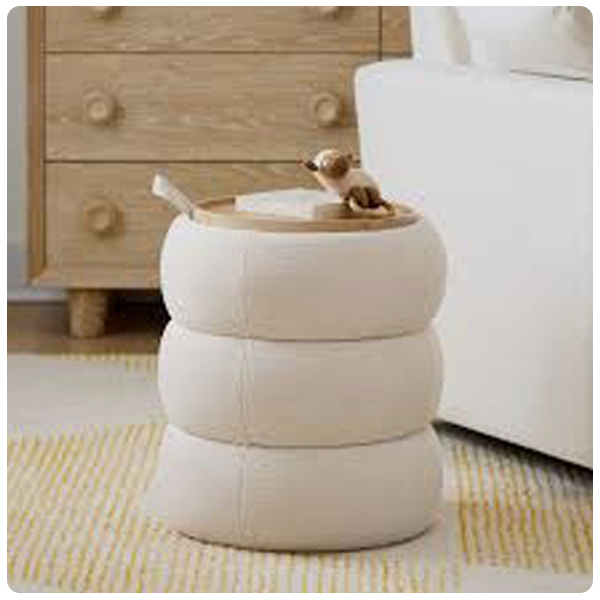 West Elm Lumi Upholstered Storage Side Table