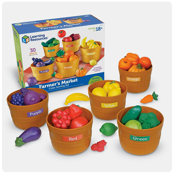 Learning Resources Farmer’s Market Color Sorting Set, 30 Pieces