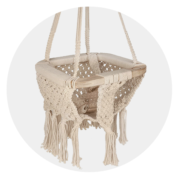 Finn + Emma Macrame Baby Swing