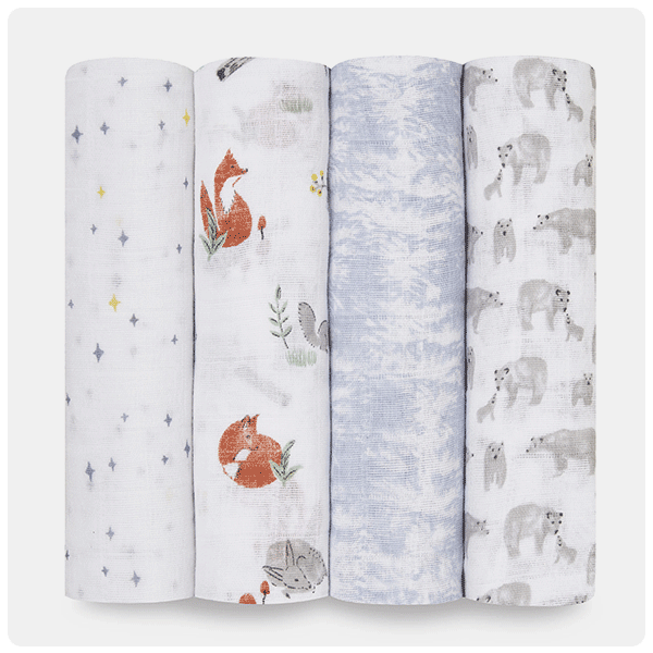 aden + anais Boutique Muslin Swaddle Blanket for Baby Girls and Boys